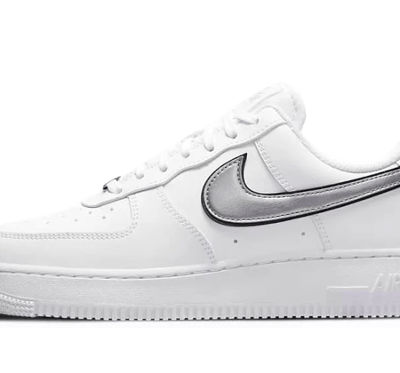 Nike Sko Air Force 1 Low Essential Hvid Metallic Sølv
